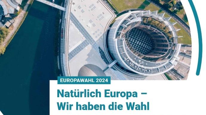 Screenshot vom Titelblatt der Europawahlforderungen des DNR und 96 seiner Mitgliedsverbände